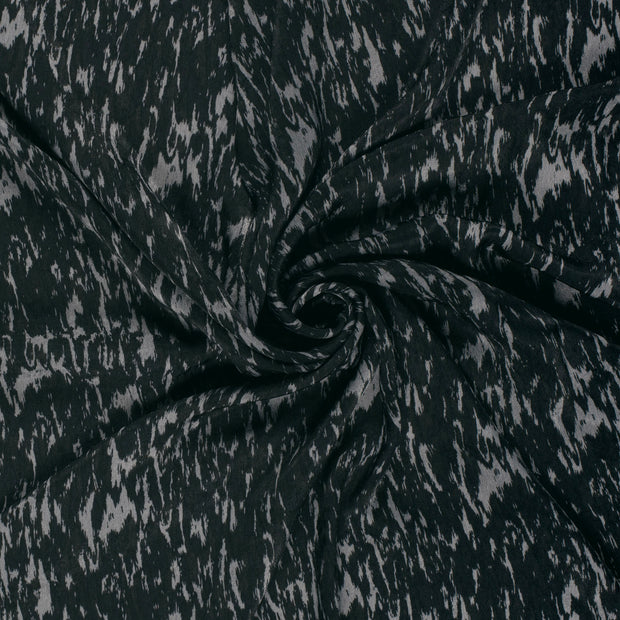 Satin Velvet fabric Dark Grey printed 