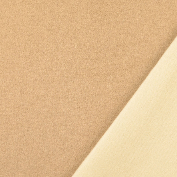 Wool Boucle fabric Beige backed 