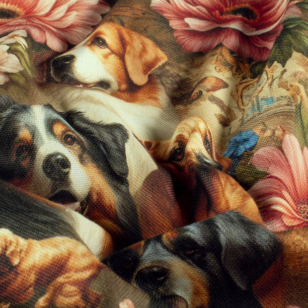 Panama fabric Dogs Multicolor