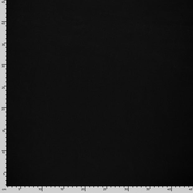 Cotton Poplin GOTS organic fabric Unicolour Black