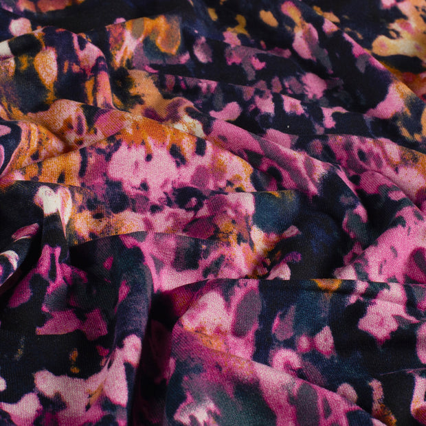Viscose Vortex Jersey fabric Abstract Purple