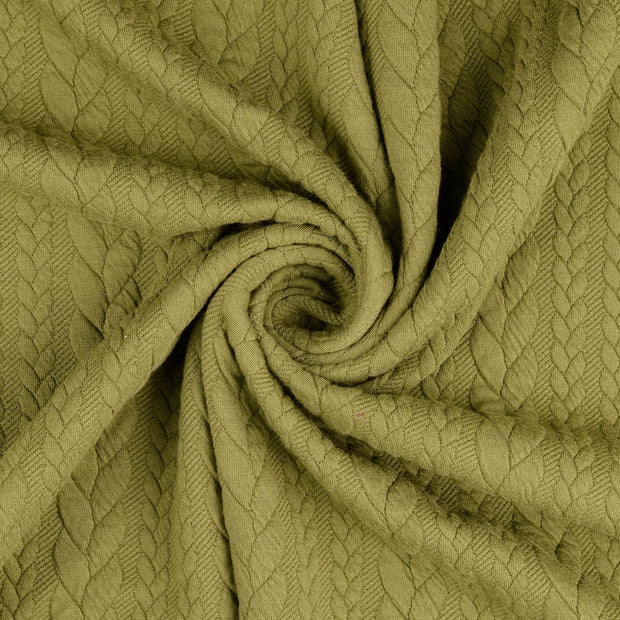 Jacquard fabric Olive Green 