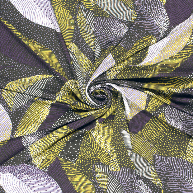 Viscose Jersey fabric Dark Grey printed 