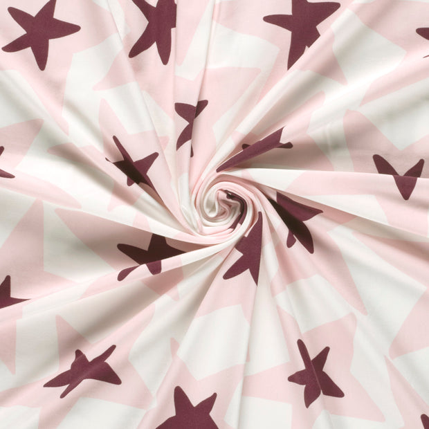 Jersey fabric Off White printed 