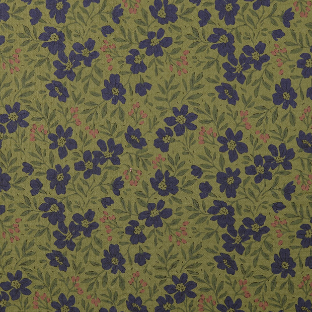  fabric Flowers Olive Green