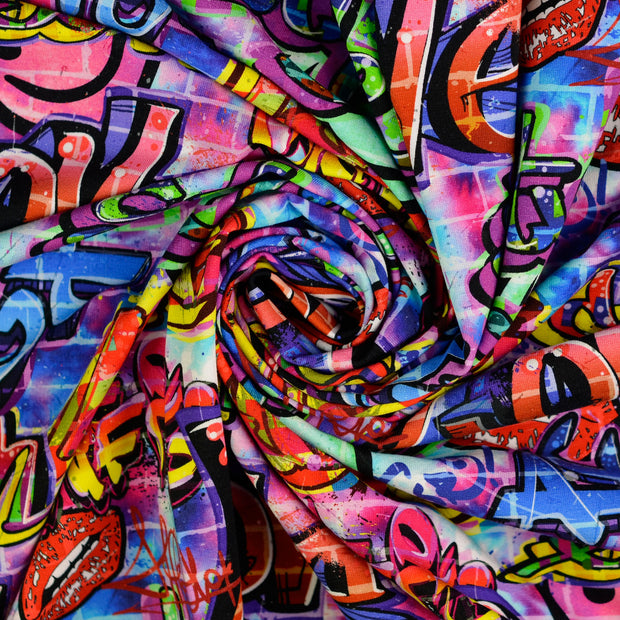 French Terry fabric Multicolor digital printed 