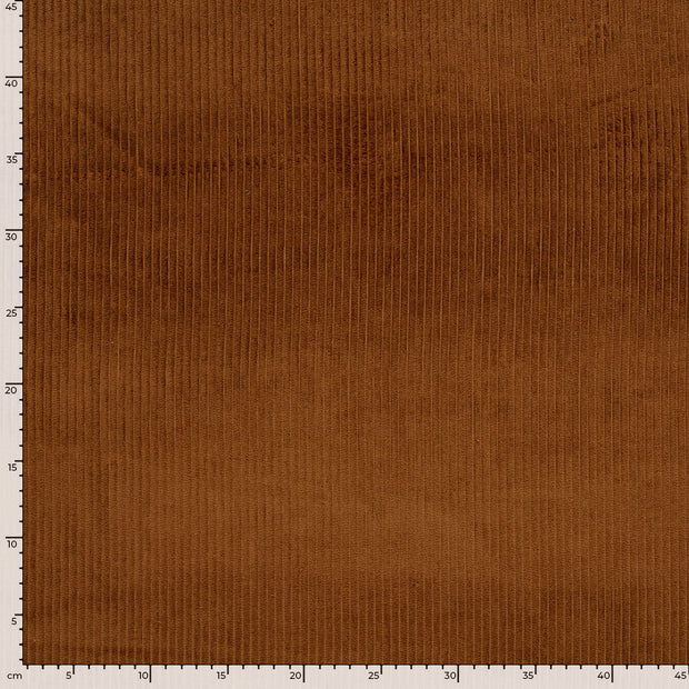 Corduroy 4.5w fabric Unicolour Brown