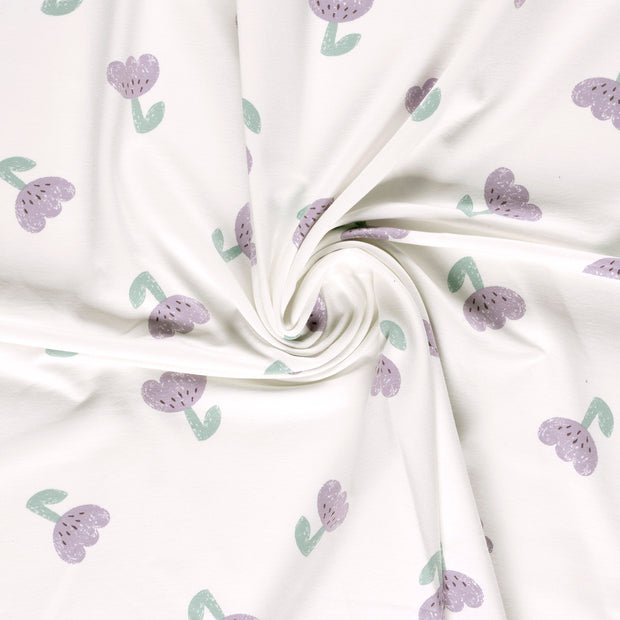 French Terry fabric Off White printed 