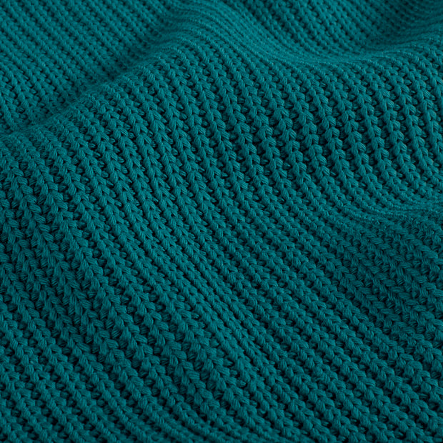 Heavy Knit fabrik Kabelstoff Petrol