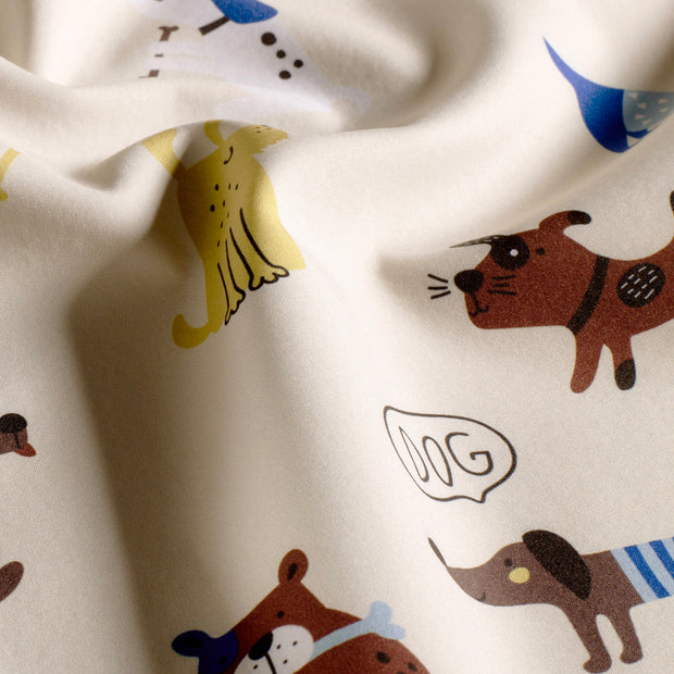 Softshell fabric Dogs Beige