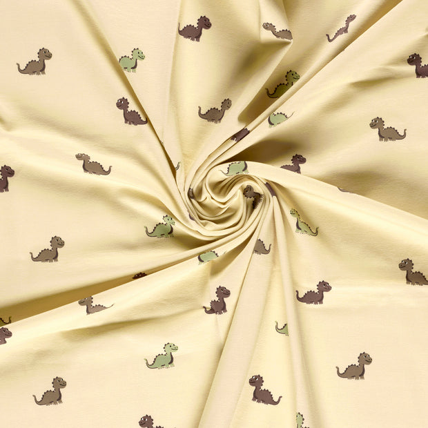 Jersey fabric Beige printed 