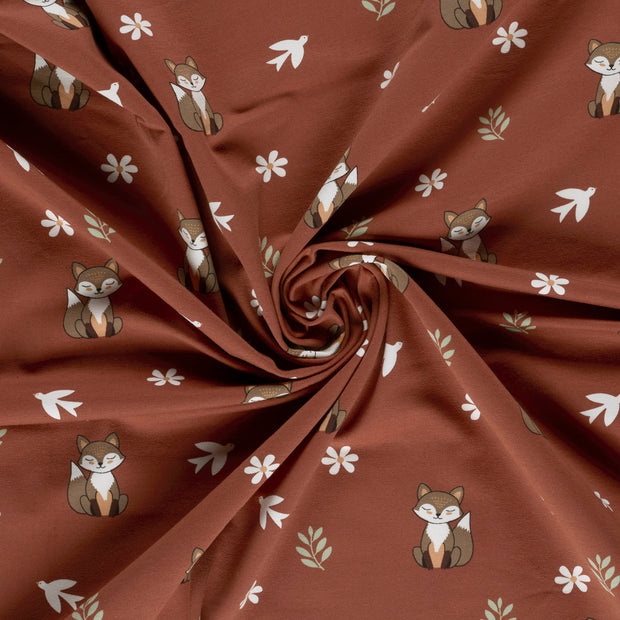 French Terry fabric Old Pink printed 