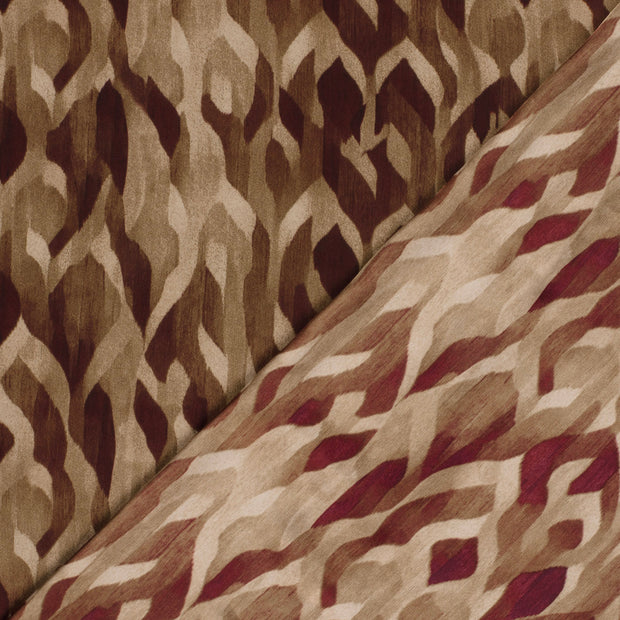 Satin Duchesse fabric Abstract printed 