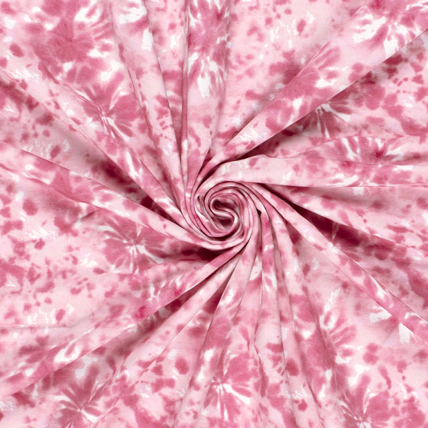Felpa tela Rosa antiguo estampación digital con cepillado 