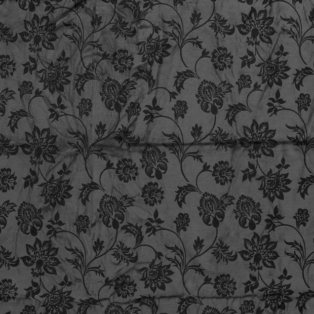 Nicky velours fabric Dark Grey soft 