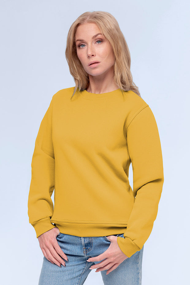 French Terry fabric Unicolour Butter Yellow