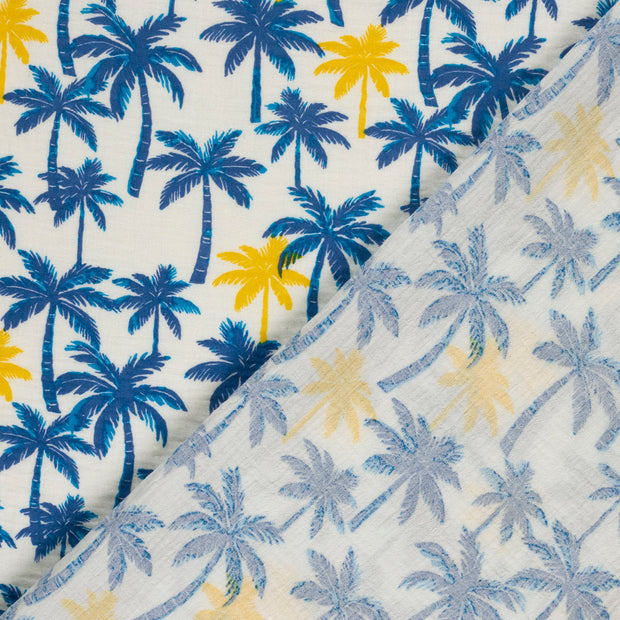Muslin fabric Palmtrees printed 