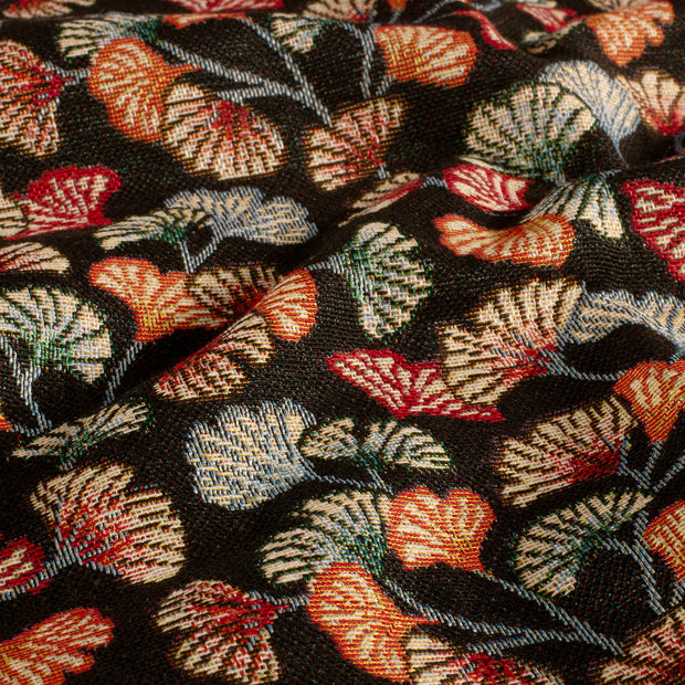 Gobelin fabric Leaves Black