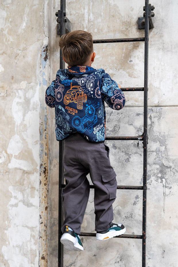 Twill Stretch fabrik Uni Dunkelgrau