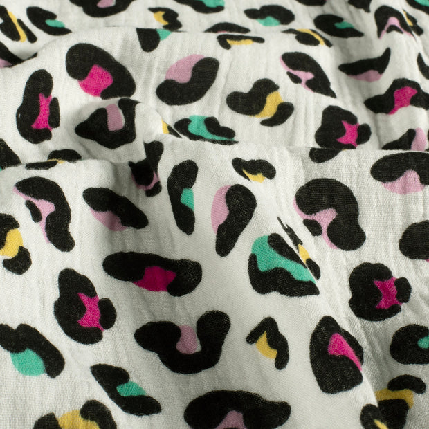 Double gaze tissu Panther Blanc cassé