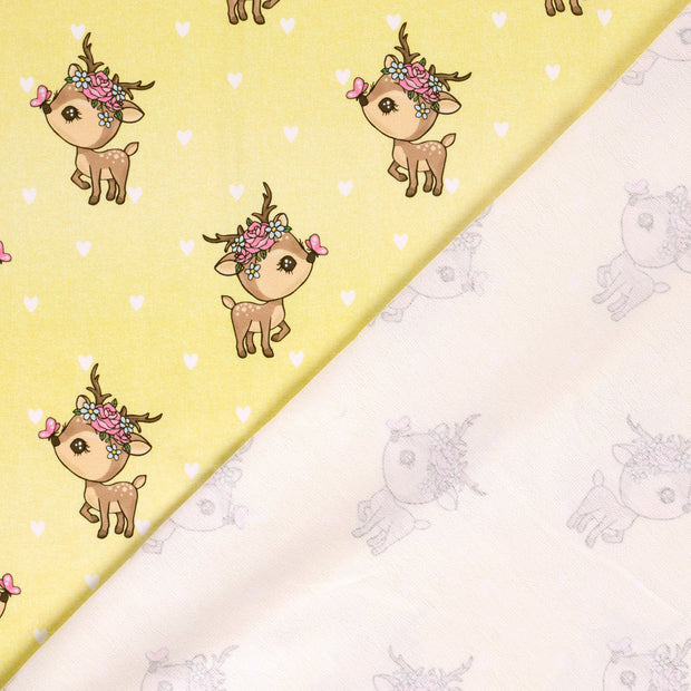 French Terry fabric Deer digital printed 