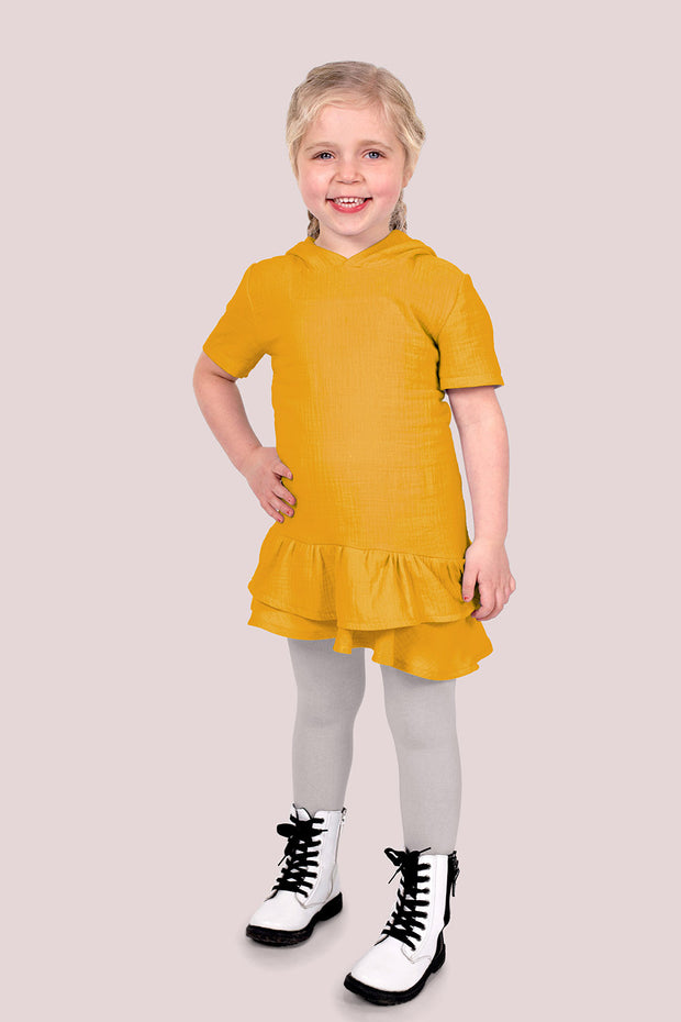 Muslin fabric Unicolour Oker