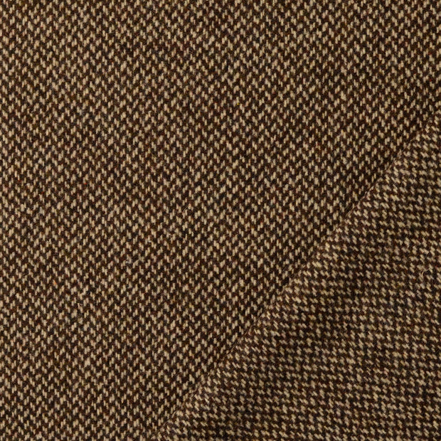 Wool Boucle fabric Brown yarn dyed 