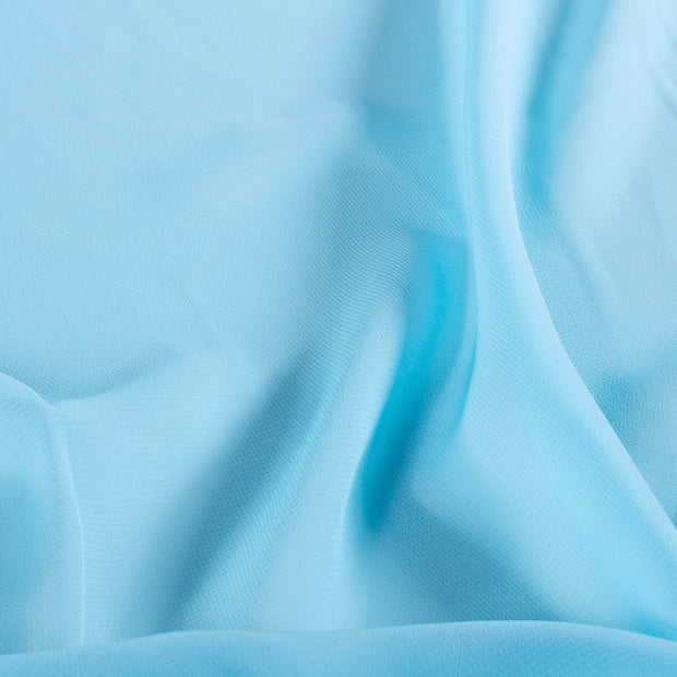 Chiffon fabric Unicolour Aqua