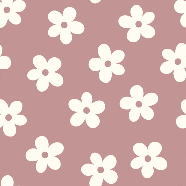 Jersey fabric Flowers Lila