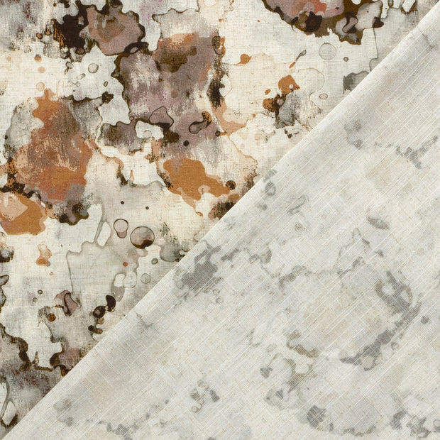 Viscose Lin Chaine et Trame tissu Abstrait imprimé 