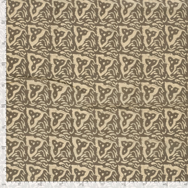 Voile fabric Abstract Grey