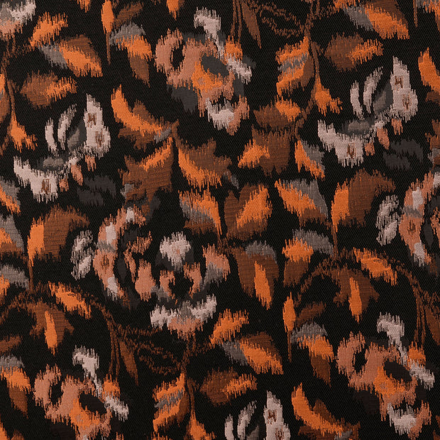 Jacquard fabric Animals Orange