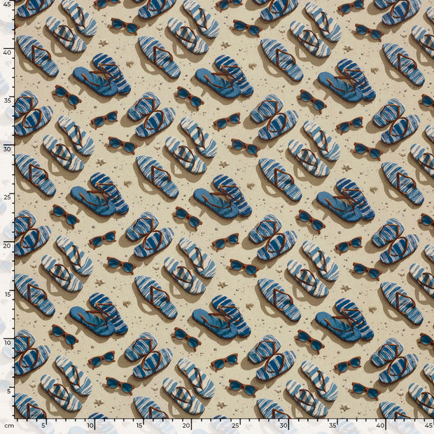 Cotton Poplin fabric Beige