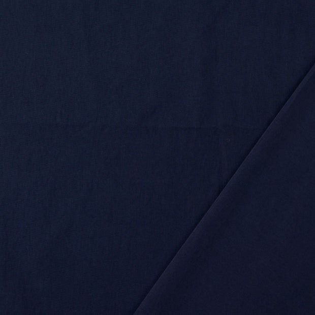 Cotton Poplin fabric Navy pre-washed 