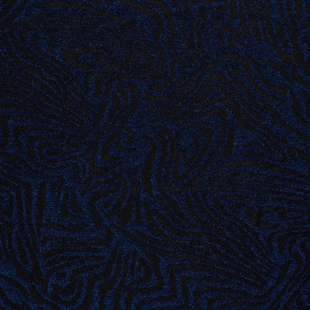 Jacquard fabric Cobalt slightly shiny 