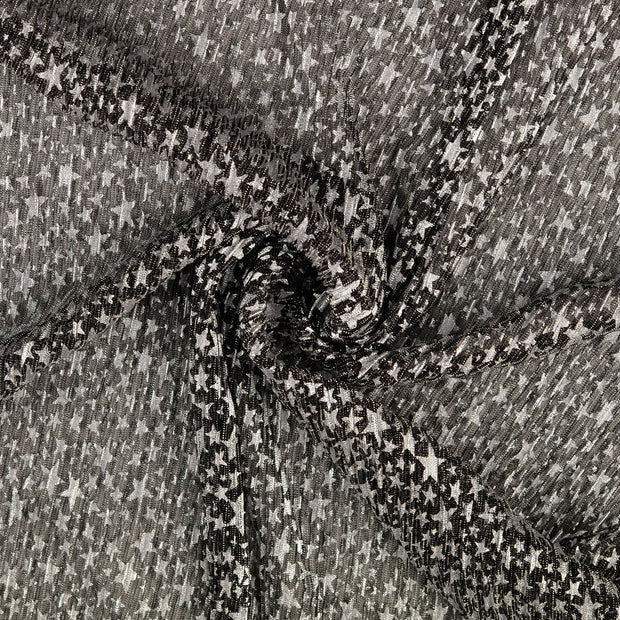 Chiffon fabric Black crushed 