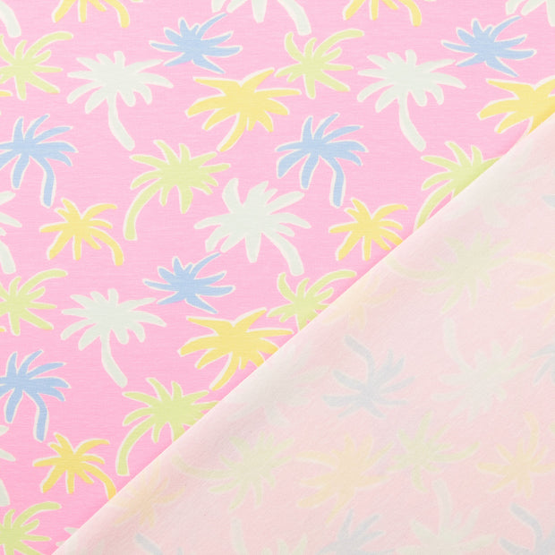 Jersey fabric Light Pink printed 