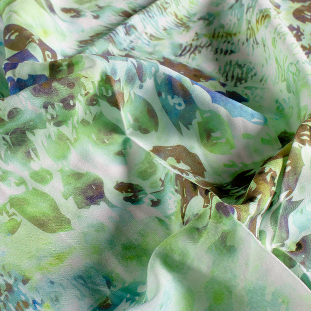 Viscosa Poplin tela Abstracto Verde