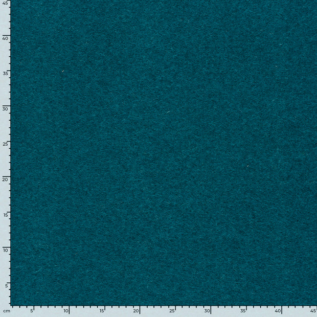 Chiffon en laine tissu Unicolore Bleu Canard