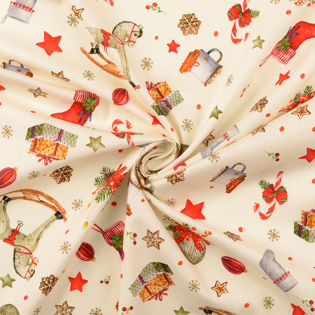Cotton Poplin fabric Nude 