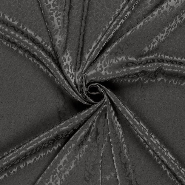 Satin Jacquard fabric Dark Grey 