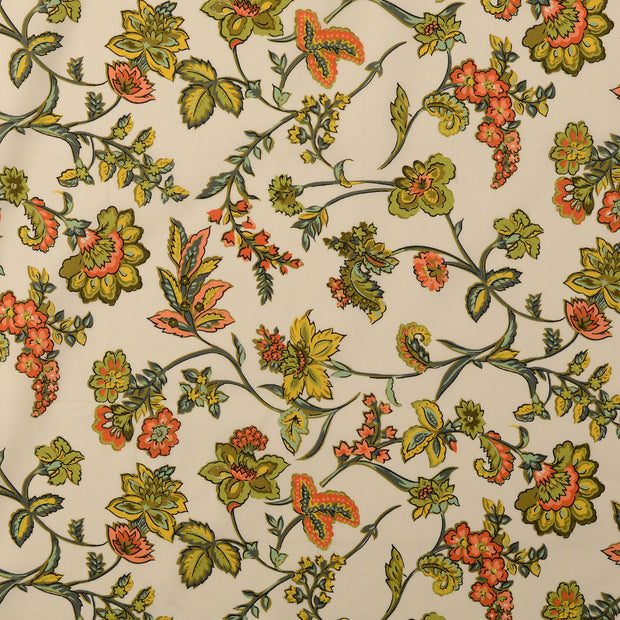Cotton Poplin fabric Paisley Multicolor