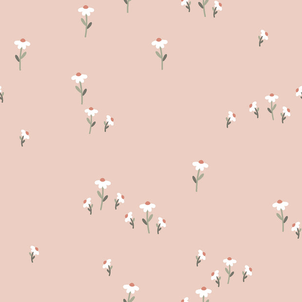 Jersey fabric Flowers Light Pink