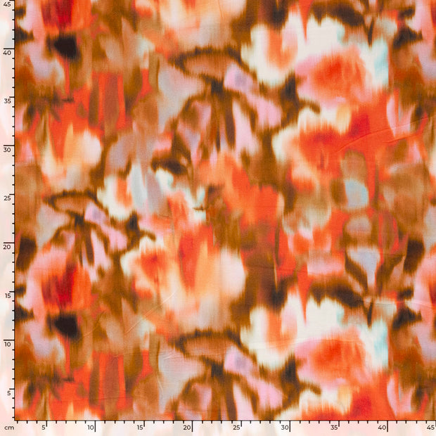 Viscose Jersey fabrik Abstrakt Coral