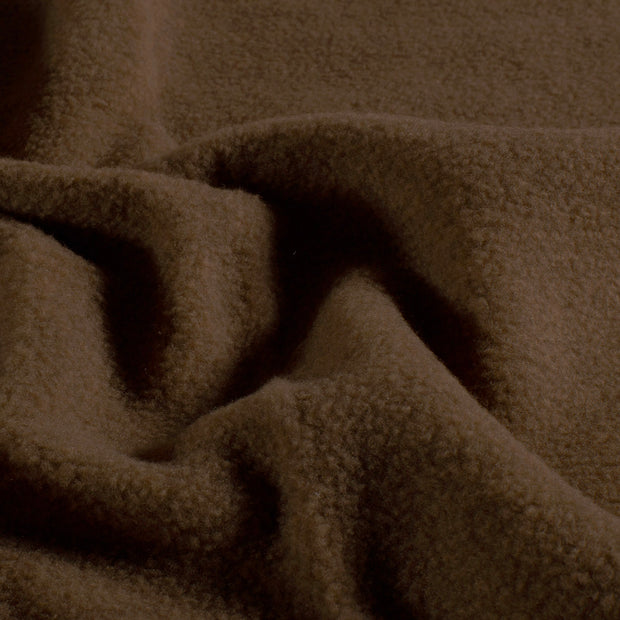Fleece fabric Melange Brown