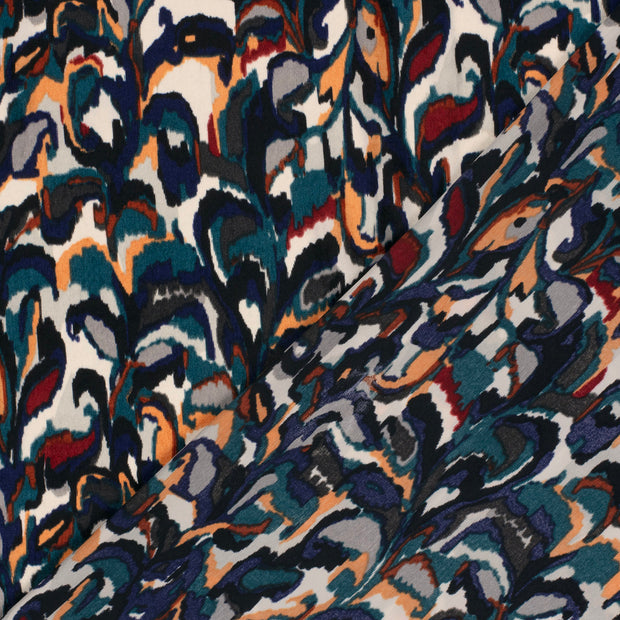 Satin Velvet tela Abstracto estampado 
