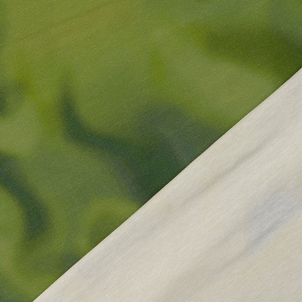 French Terry fabric Olive Green digital printed 