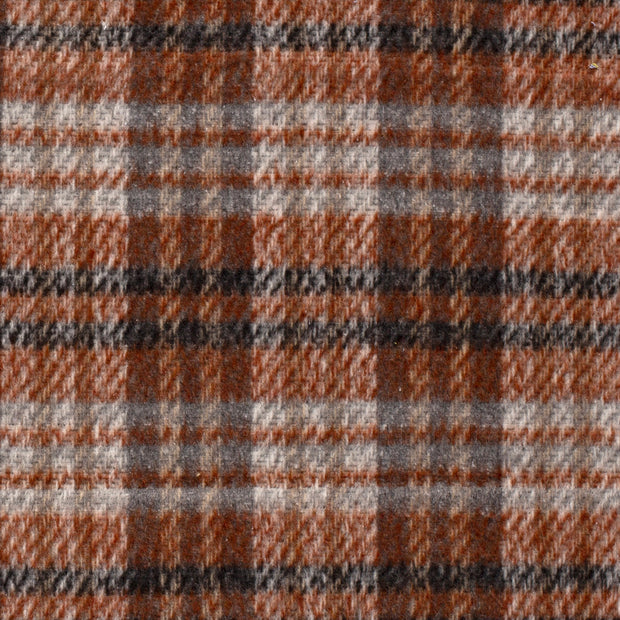 Jacquard fabric Checks Brique