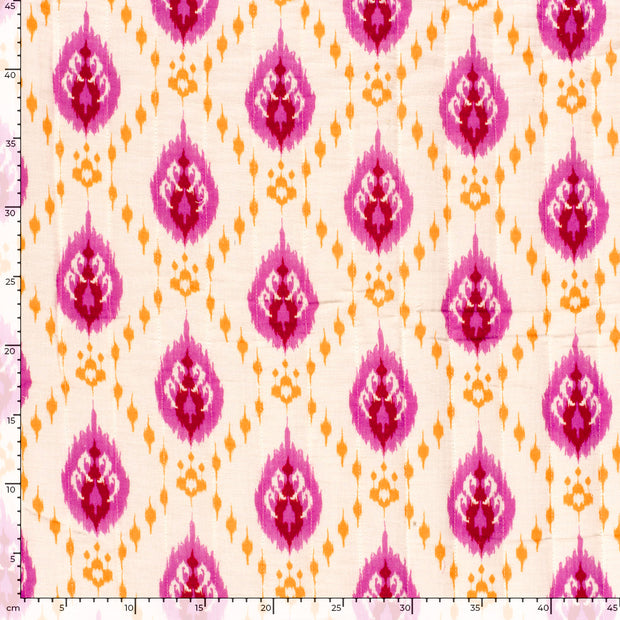 Muslin bounded fabric Abstract Light Pink