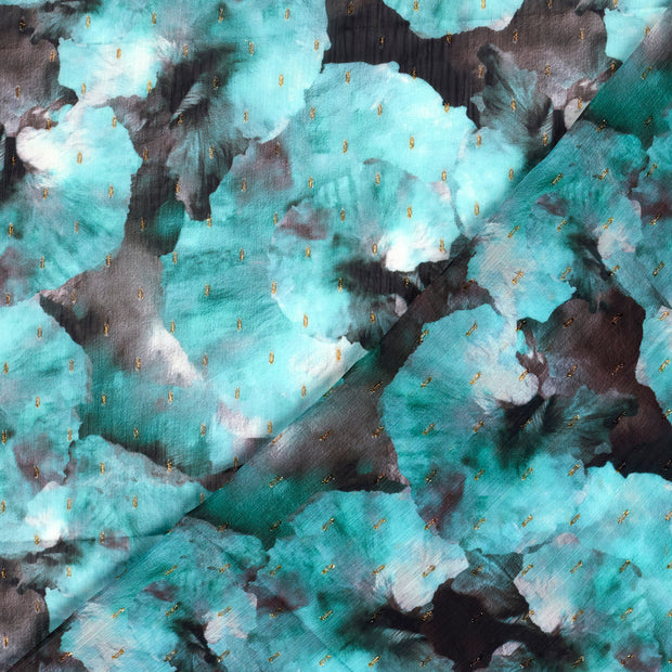 Chiffon fabric Glitter digital printed 